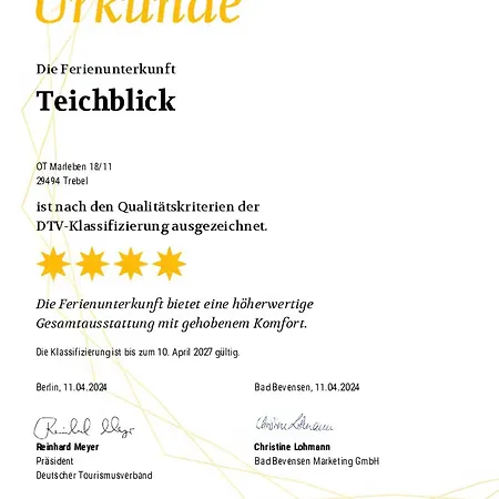 Teichblick Apartment Trebel